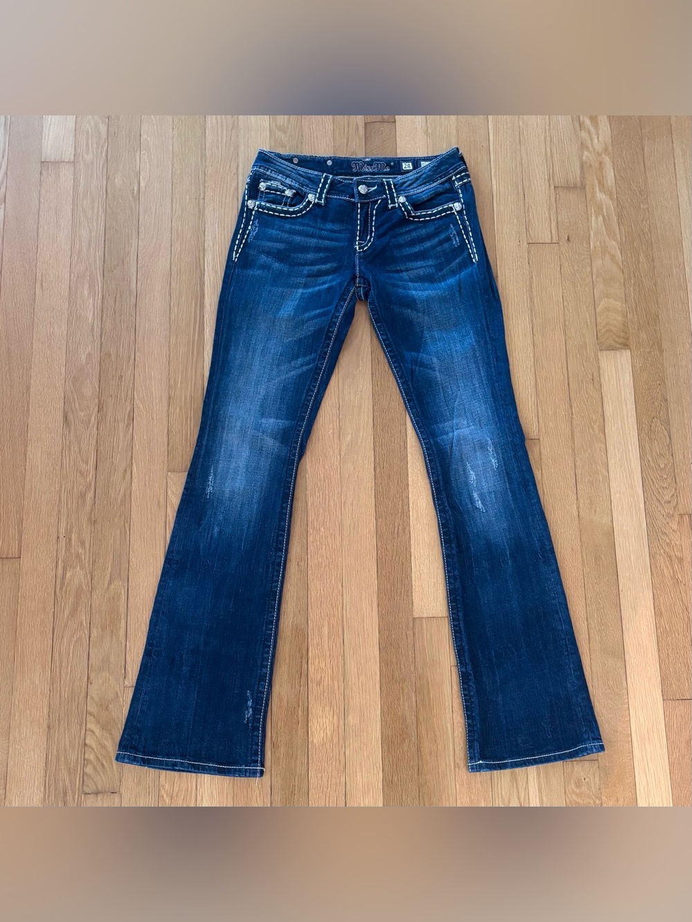 Miss Me Buckle Exclsuive Bootcut Jeans 28x35 JE5152B2X Low Rise Flare Denim RARE